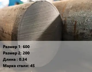 Поковка круглая 600х200 L=0.34 Сталь: 45